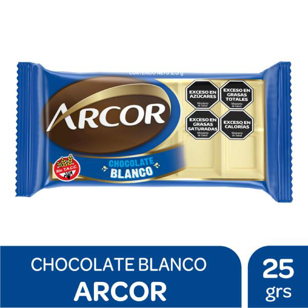 CHOC.ARCOR BLANCO (D30) 25G