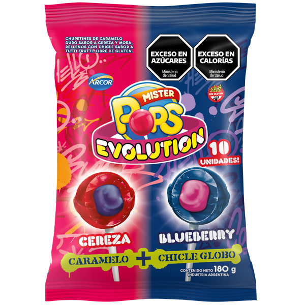 CHUP.POPS EVOL.CEREZA BLUEBERRY 180G