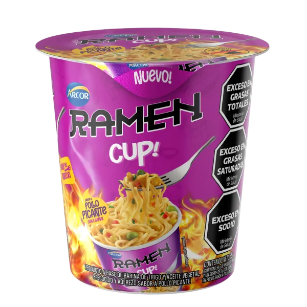 F.RAMEN CUP ARCOR POLLO PICANTE 65G