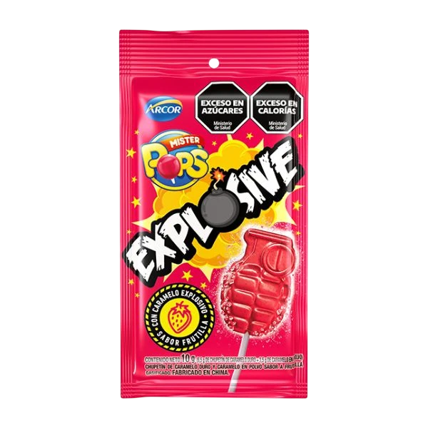 CHUP.POP EXPLOSIVE FRUTILLA 5X10G