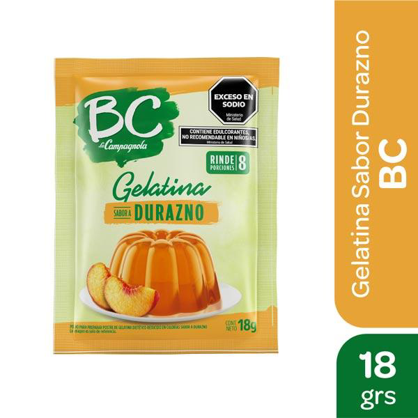 GELATINA BC LIGHT DURAZNO (D8) 18G