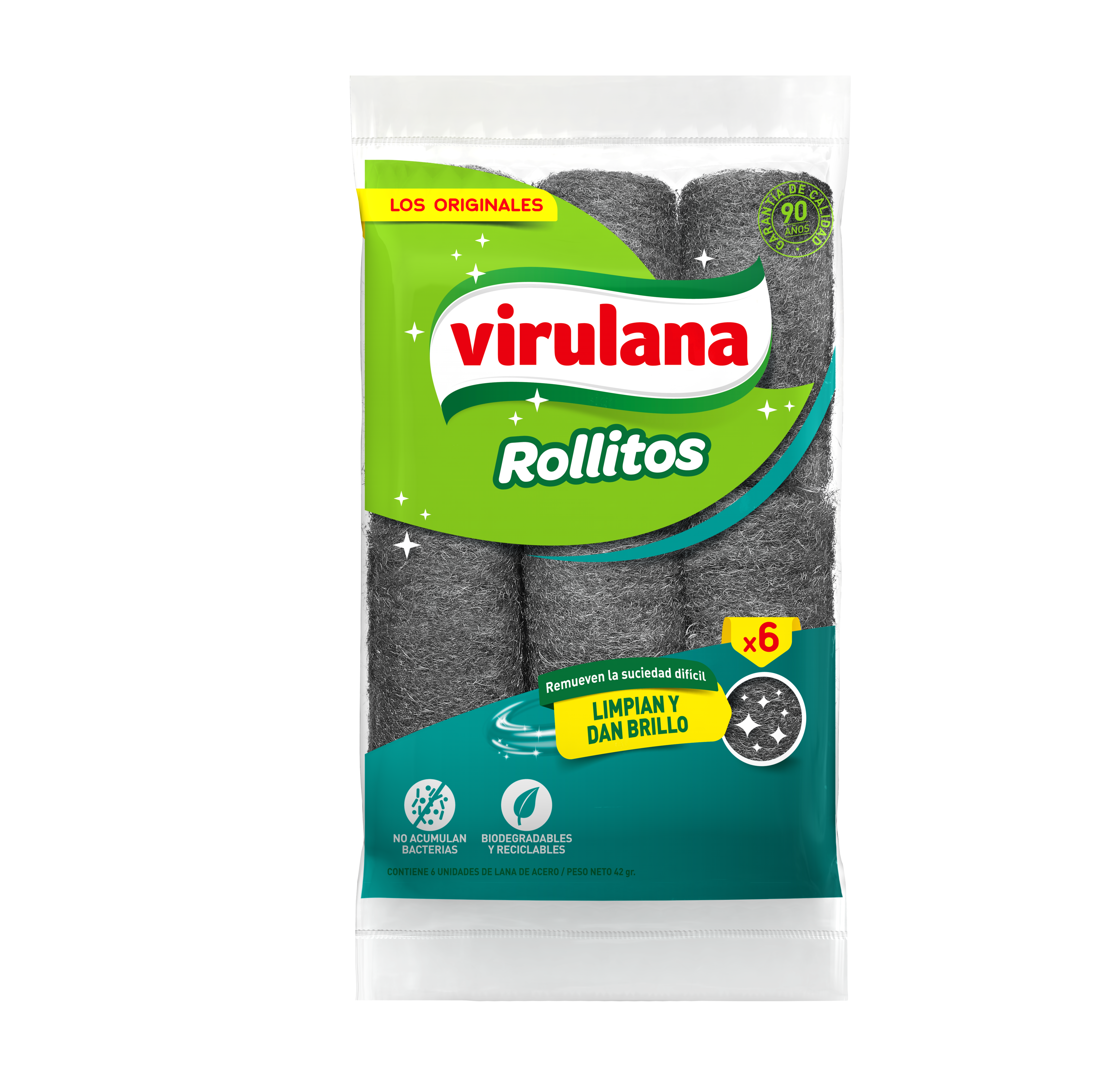 LANA DE ACERO VIRULANA ROLL. X6U
