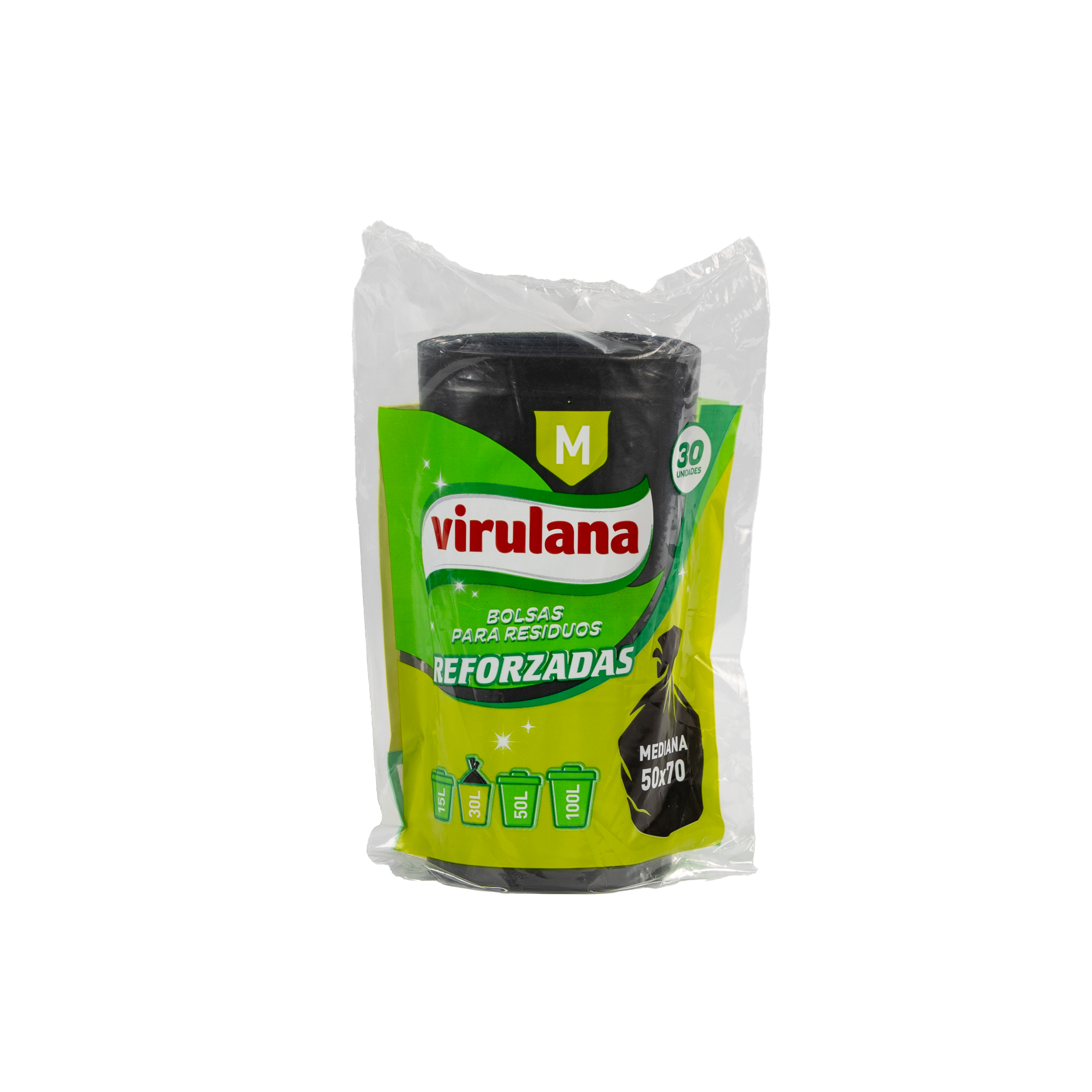 VIRULANA BOLSA RESIDUOS 50X70CM ROLLO 30U